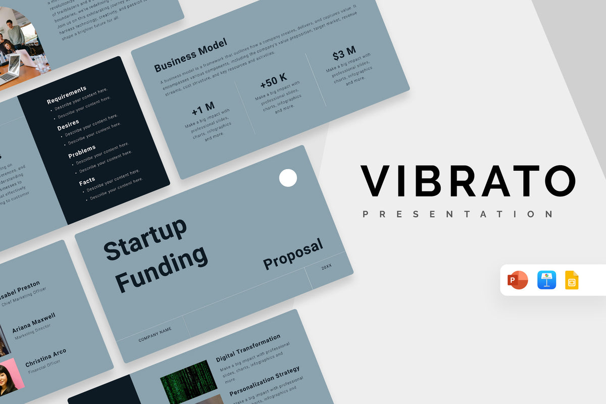 Vibrato Startup Funding Proposal Presentation