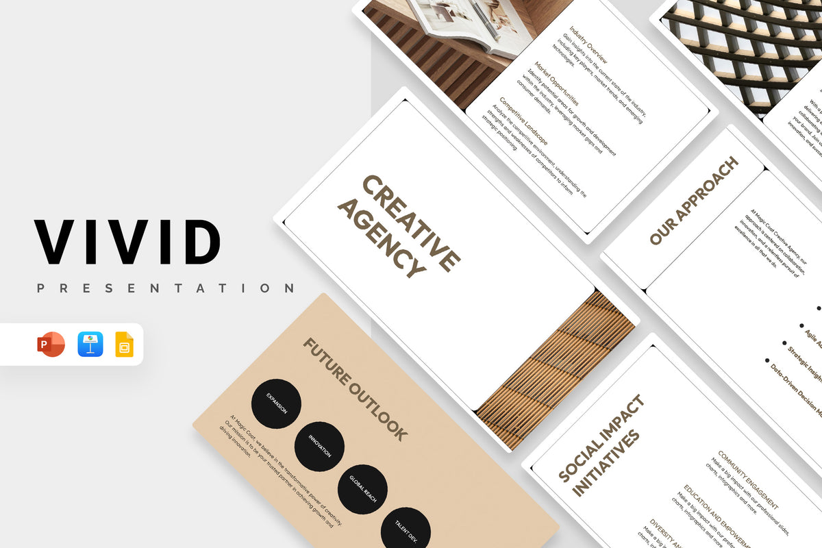 Vivid Creative Agency Pitch Deck Presentation