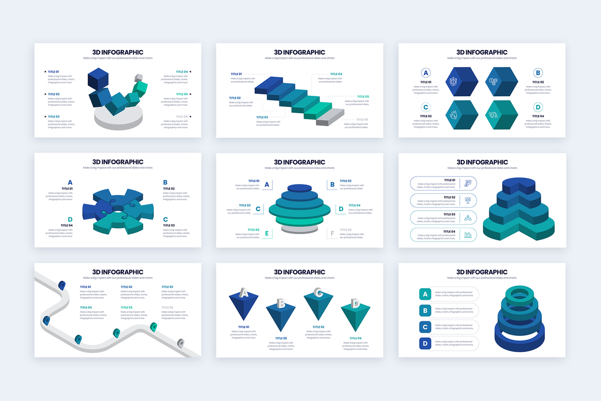 3D Powerpoint Infographic Template