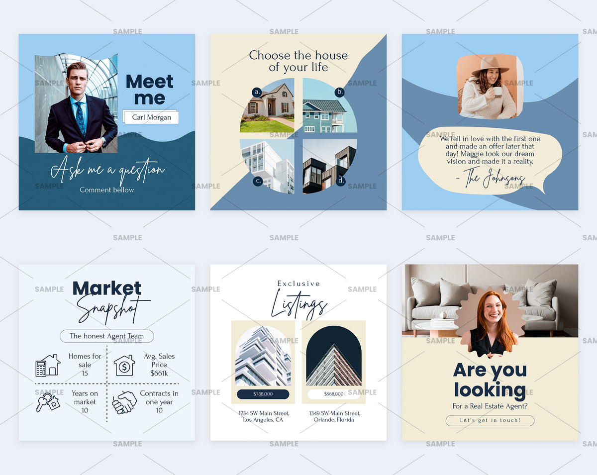 Real Estate Social Media Canva Templates