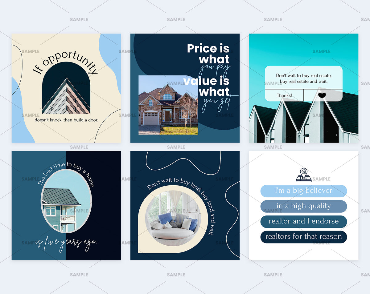 Real Estate Social Media Canva Templates