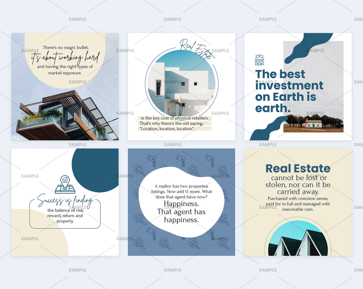 Real Estate Social Media Canva Templates