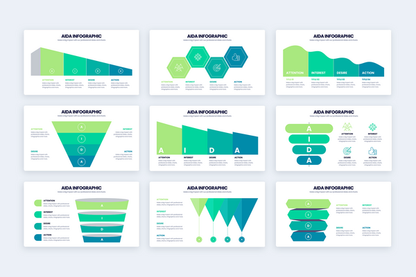 AIDA Model Powerpoint Infographic Template