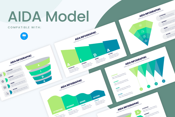 AIDA Model Keynote Infographic Template