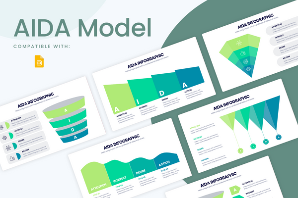 AIDA Model Google Slides Infographic Template
