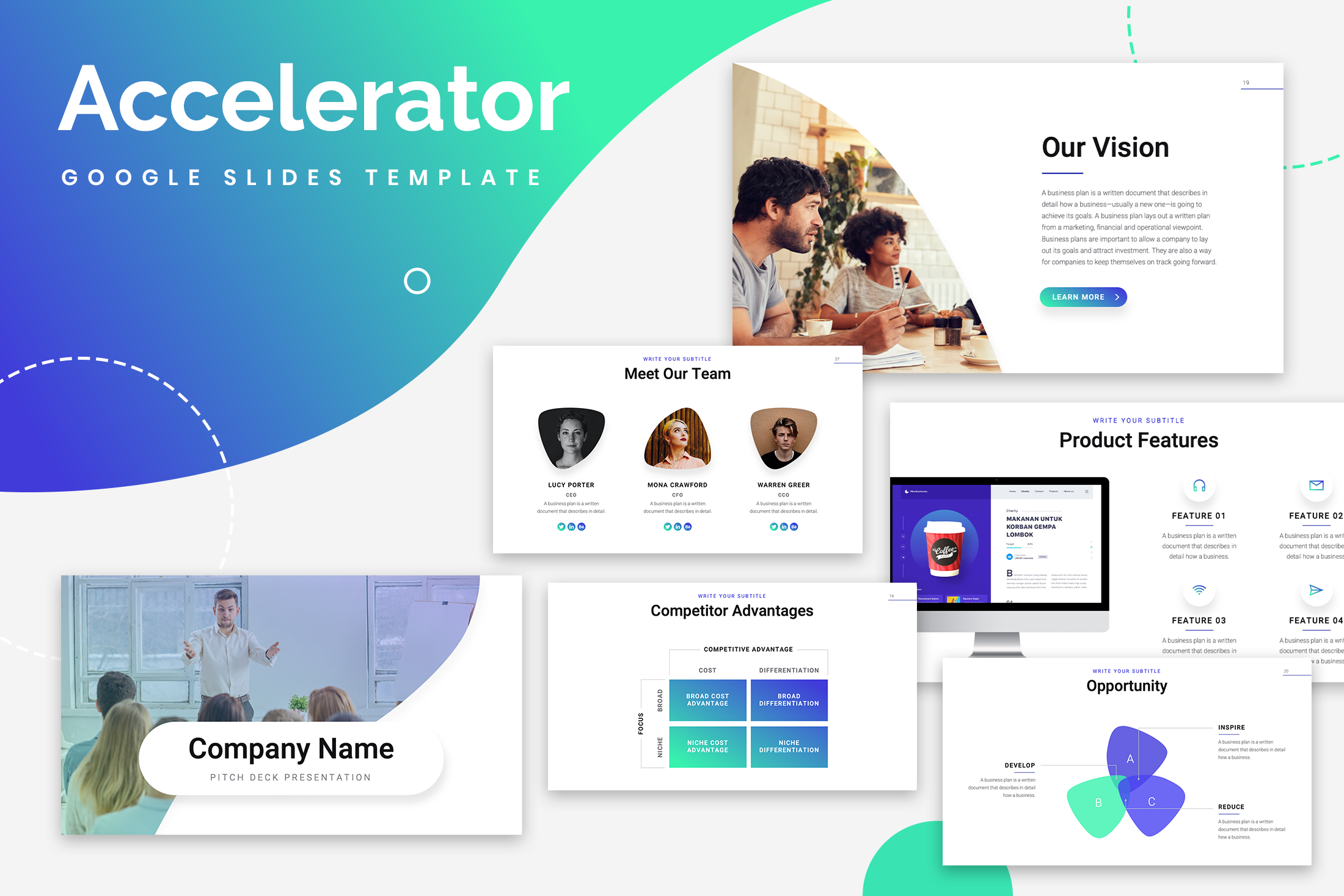 Accelerator Startup Google Slides – Slidewalla