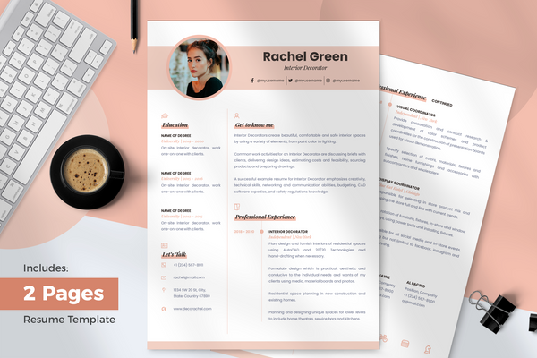 Aria Resume Template + Cover Letter