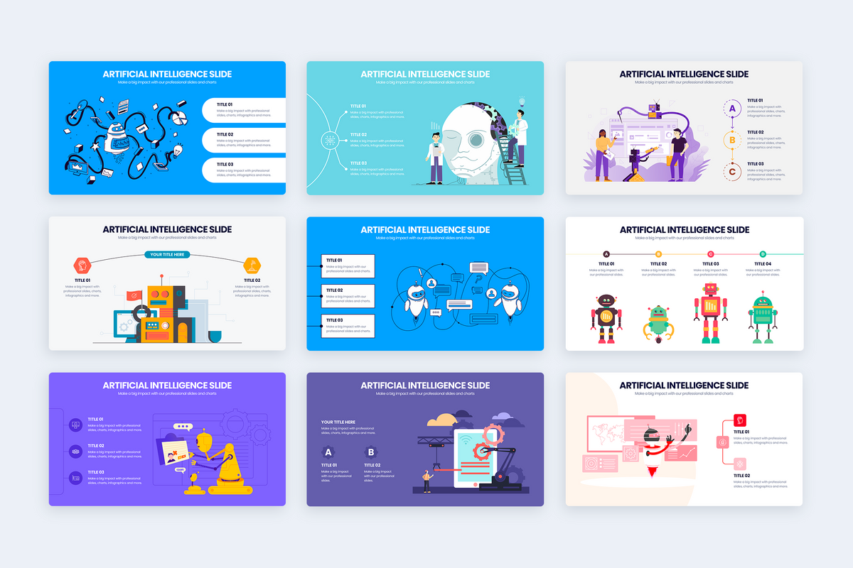 Artificial Intelligence Illustrator Infographic Template