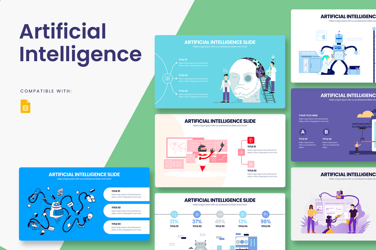Artificial Intelligence Google Slides Infographic Template