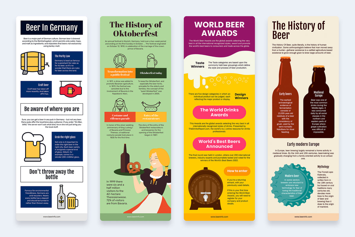 Beer Vertical Infographic Templates