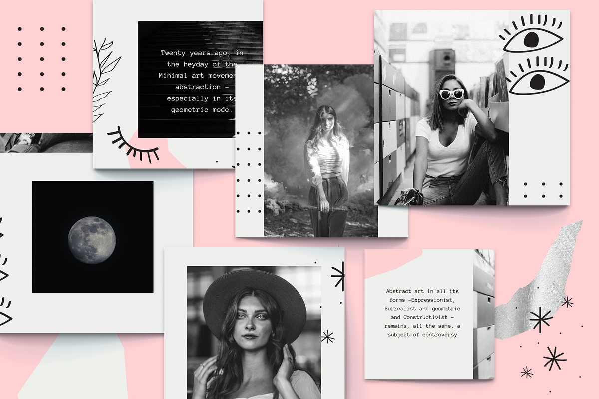 Brooke Instagram Puzzle Template for CANVA & Photoshop