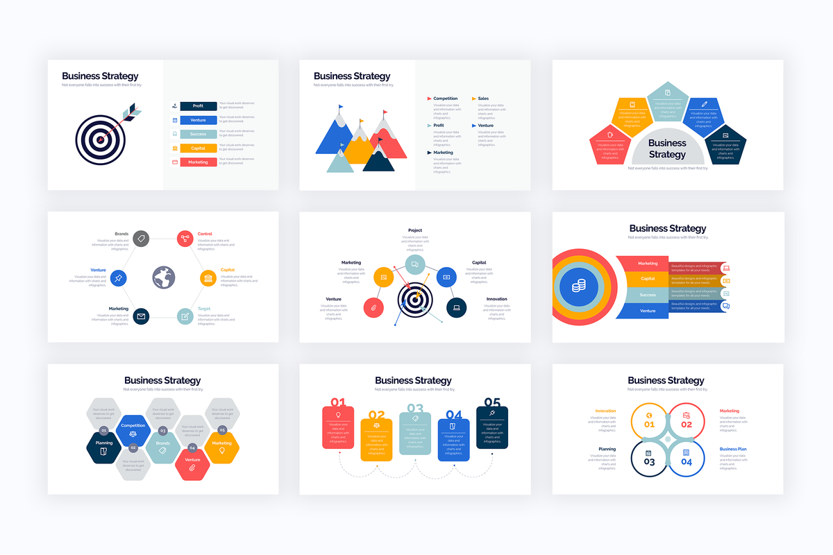 Business Strategy Google Slides Infographics