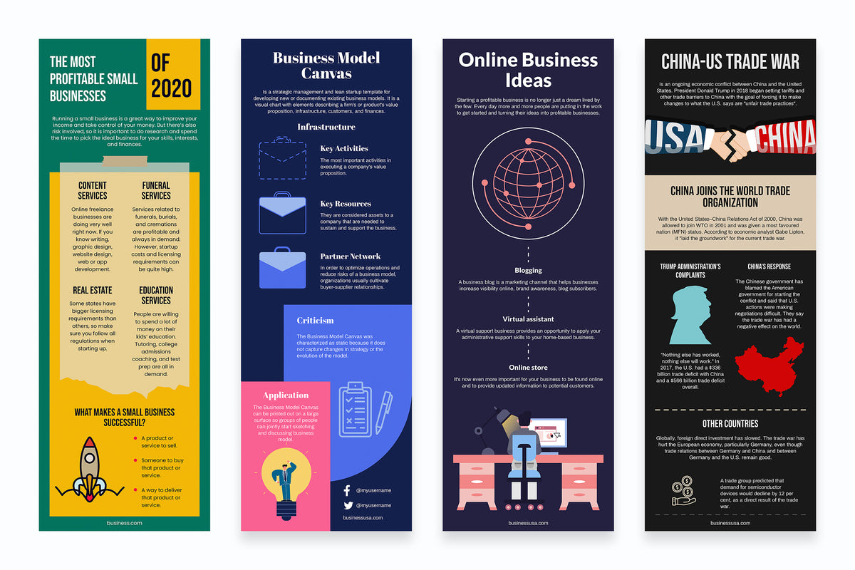 Business Vertical Infographics Templates