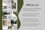 Casey Instagram Puzzle Template for CANVA & Photoshop