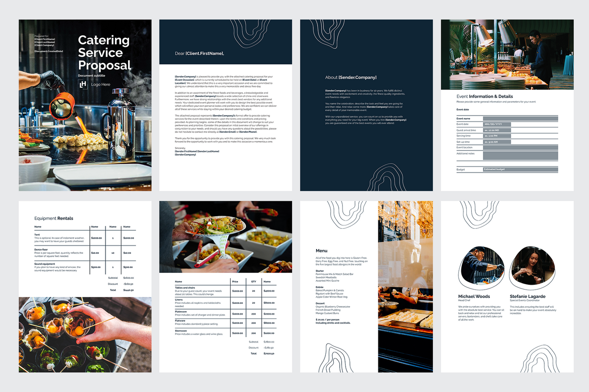timeline for catering proposal template one pager... Free Catering Proposal Template How To Write A Business Proposal In