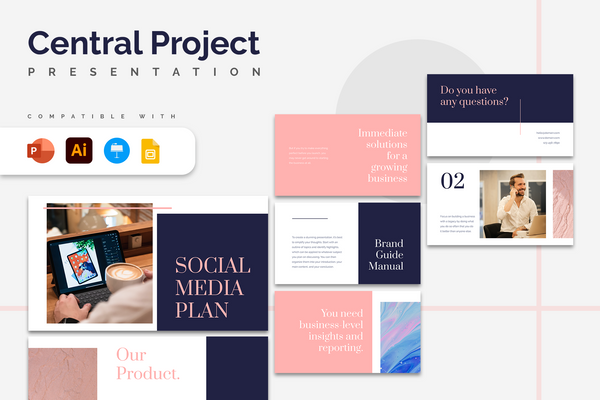 Central Project Presentation Templates