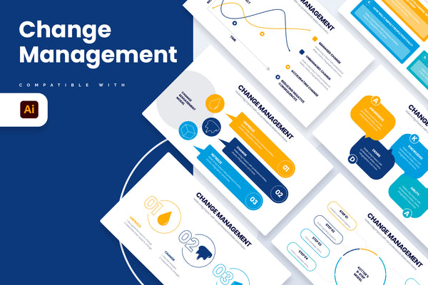 Change Management Illustrator Infographic Template