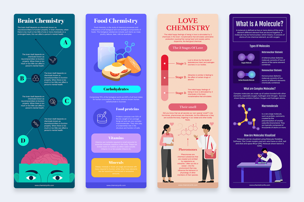 Chemistry Vertical Infographics Templates