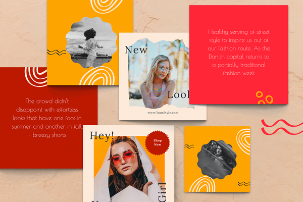 Clara Instagram Puzzle Template for CANVA & Photoshop