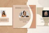 Client Testimonial Post Templates for CANVA