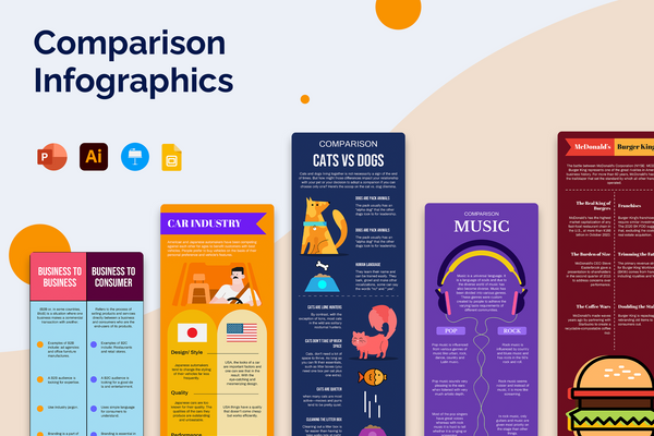 Comparison Vertical Infographic Templates