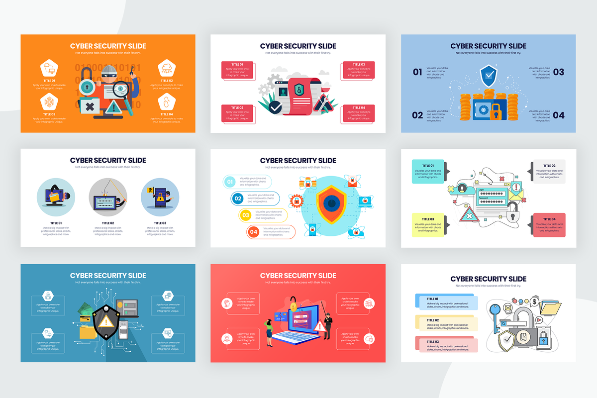 Cyber Security Slide Infographic Templates