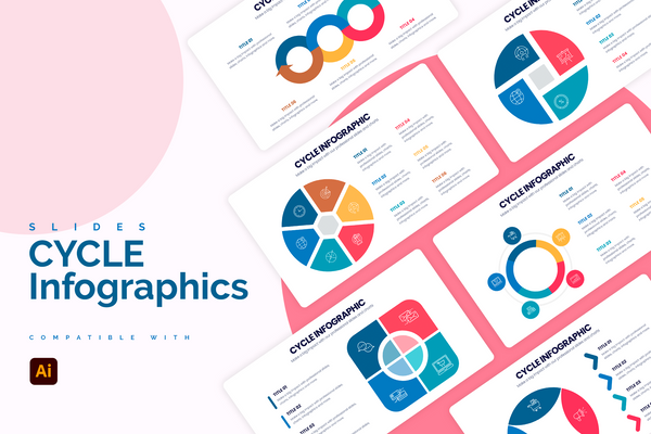 Cycle Illustrator Infographics Template