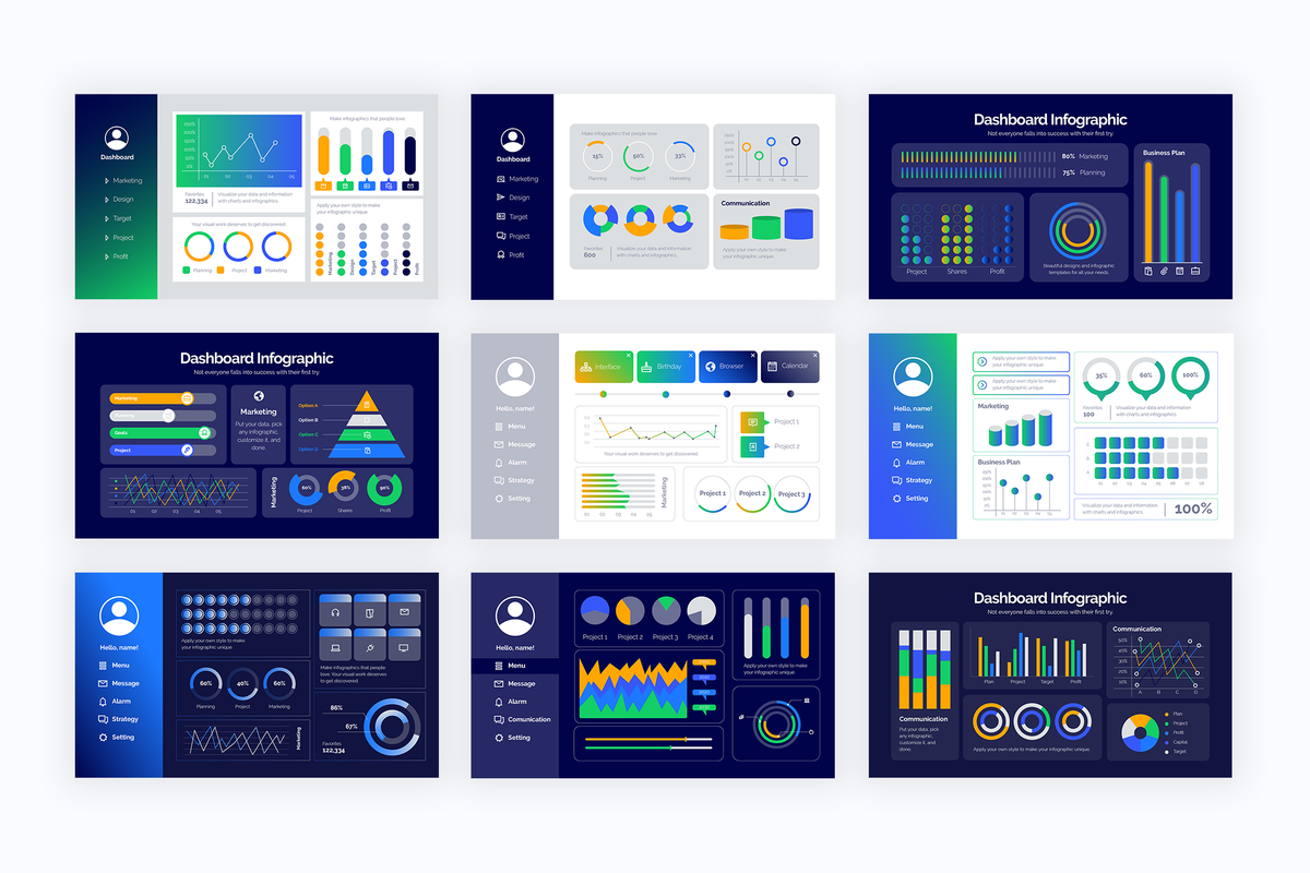 Dashboard Powerpoint Infographics