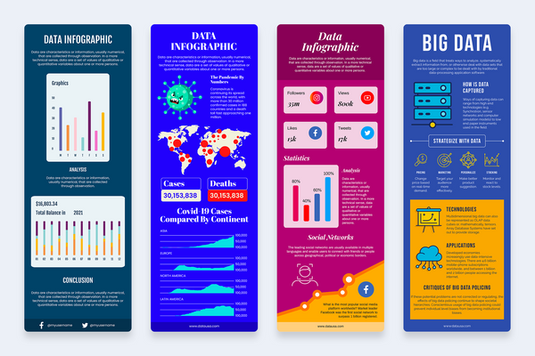 Data Vertical Infographics Templates
