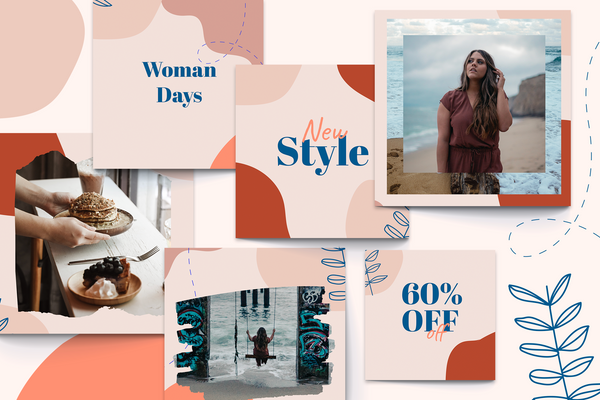 Dawn Instagram Puzzle Template for CANVA & Photoshop