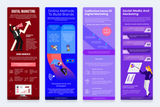 Digital Marketing Vertical Infographics Templates