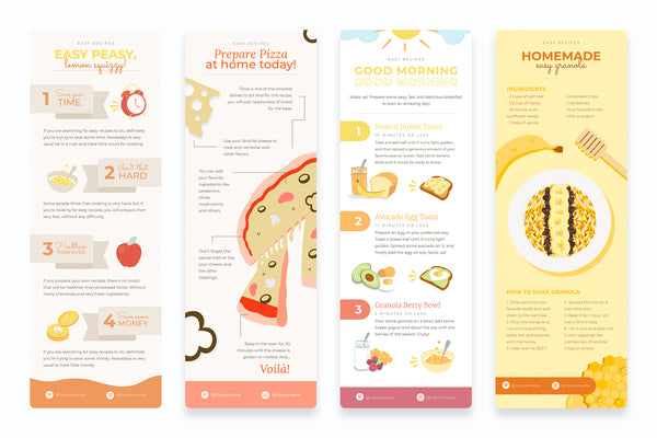 Easy Recipes Vertical Infographics Templates
