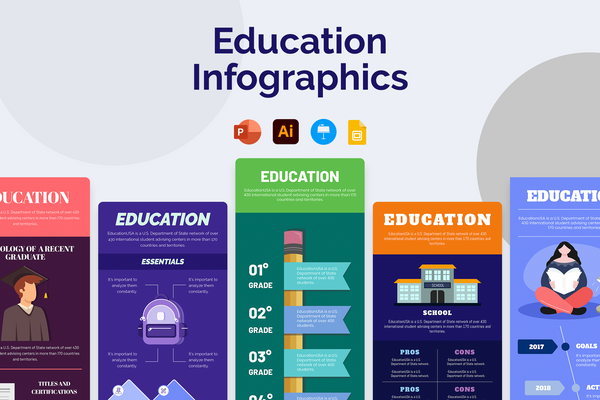 Education Vertical Infographics Templates