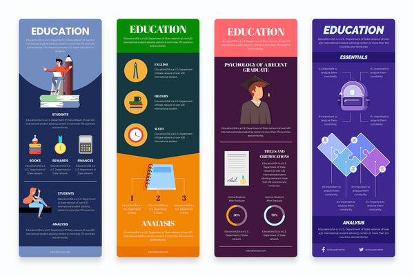 Education Vertical Infographics Templates