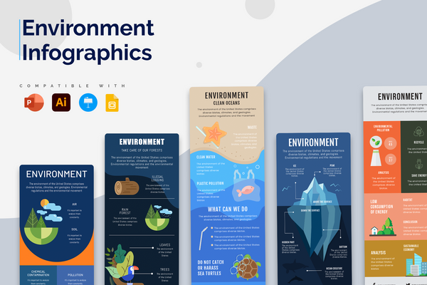 Environment Vertical Infographics Templates