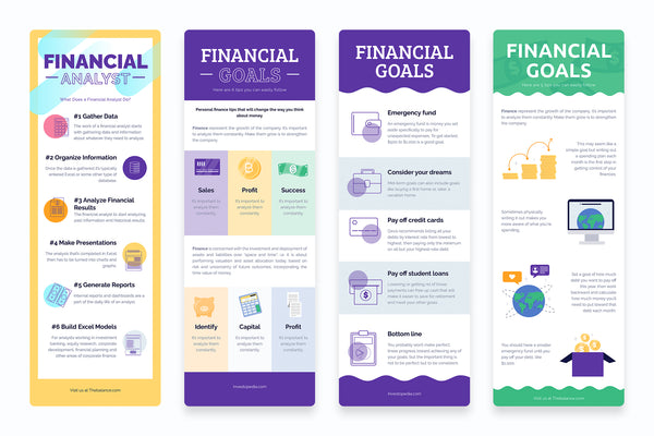 Financial Vertical Infographics Templates
