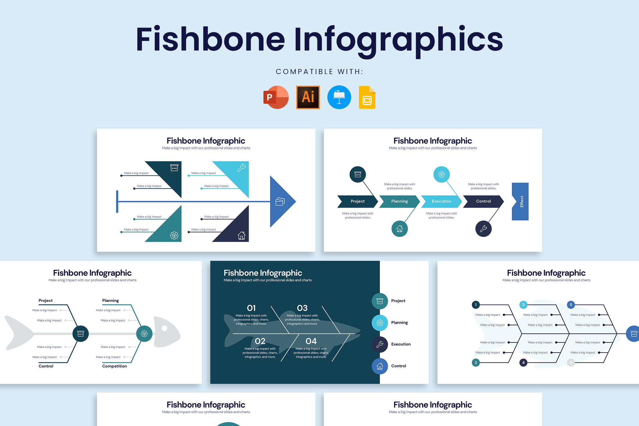 Fishbone Infographic Templates – Slidewalla