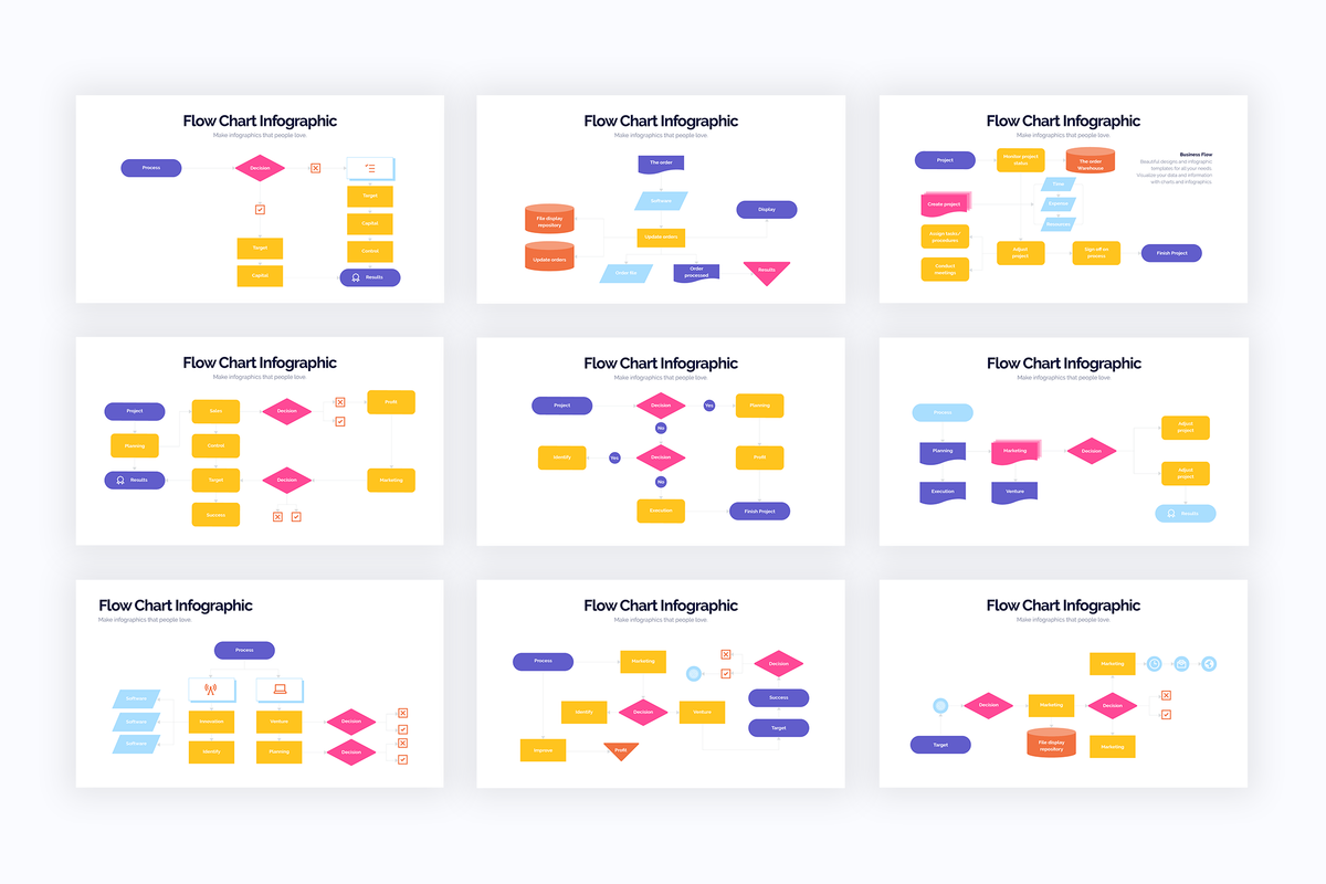 Flow Chart Example Illustrator Flow Chart Illustrator Infographics – Slidewalla