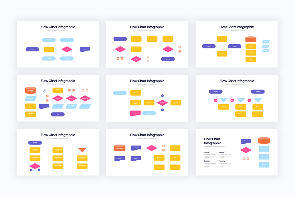 Flow Chart Example Illustrator Flow Chart Illustrator Infographics – Slidewalla