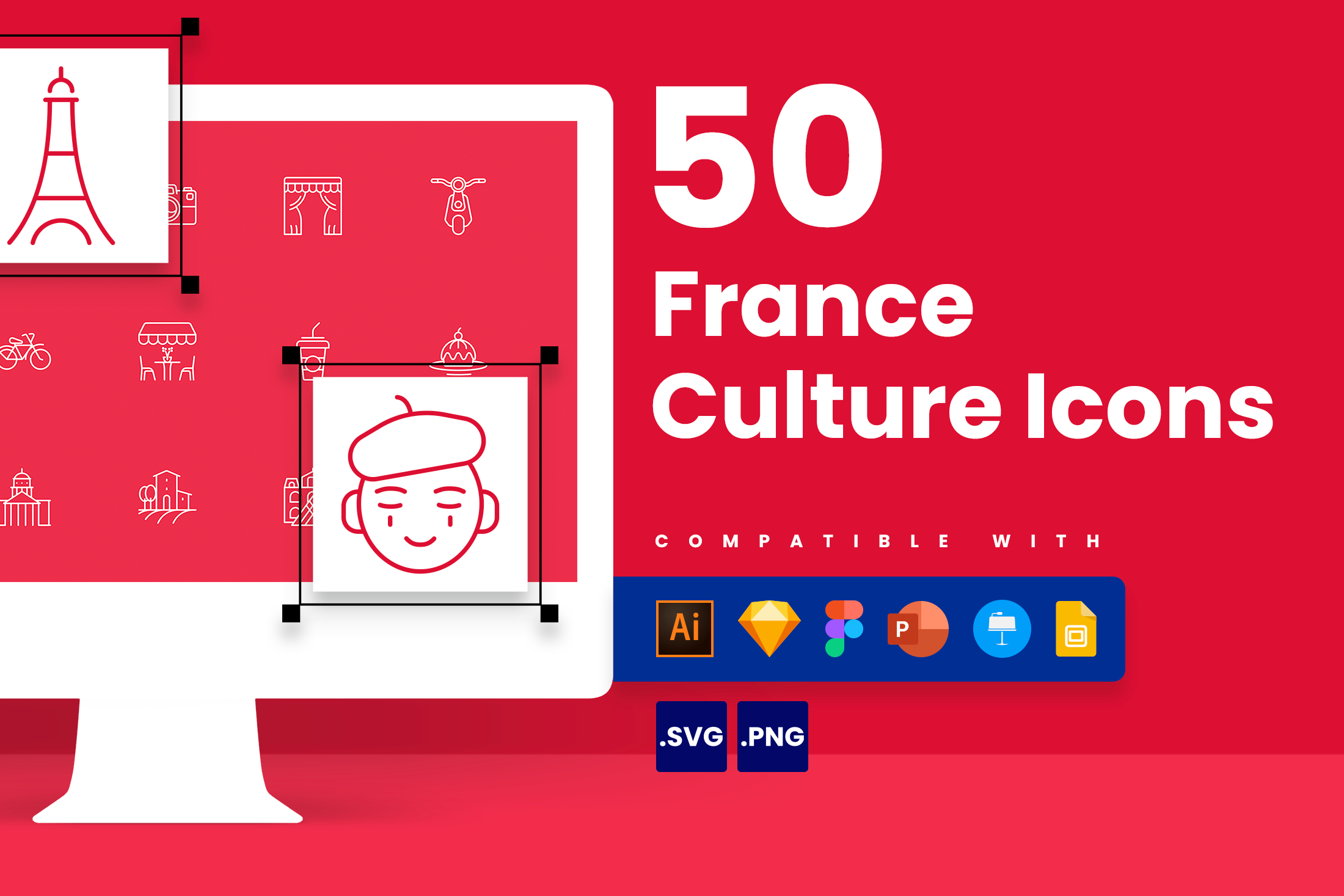 France Culture Icons – Slidewalla