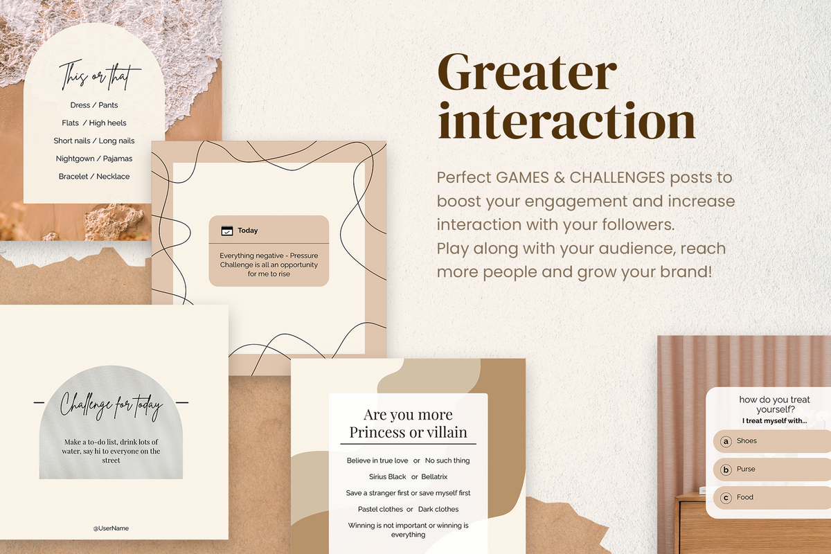 Games & Challenges Templates for CANVA