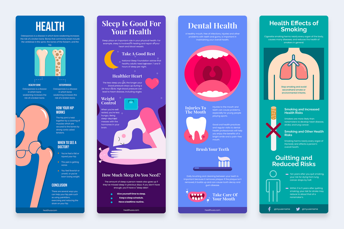 Health Vertical Infographics Templates