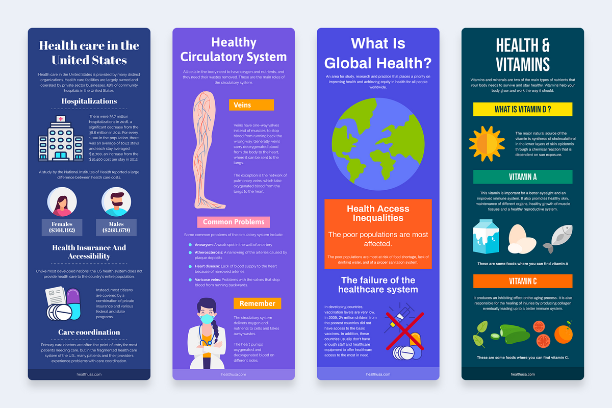 Health Vertical Infographics Templates