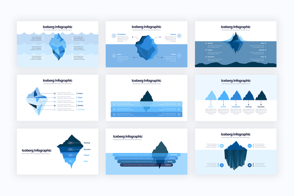 Iceberg Google Slides Infographics