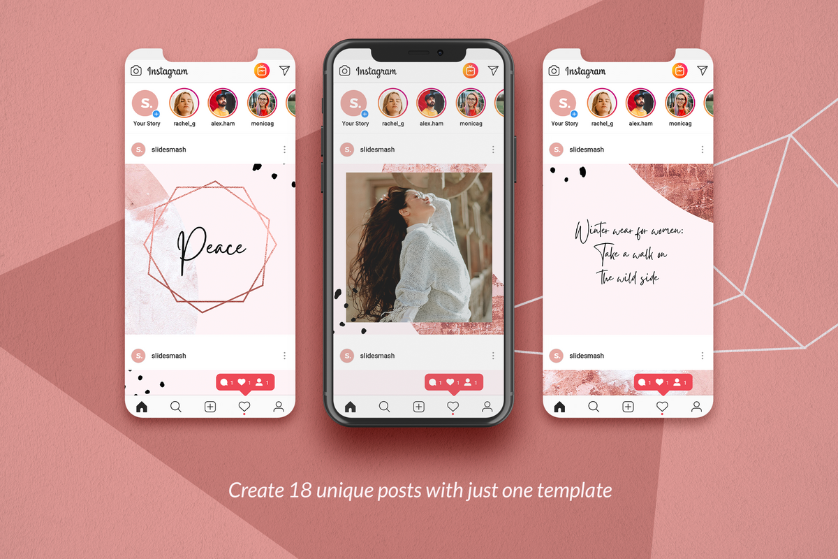 Jill Instagram Puzzle Template for CANVA & Photoshop