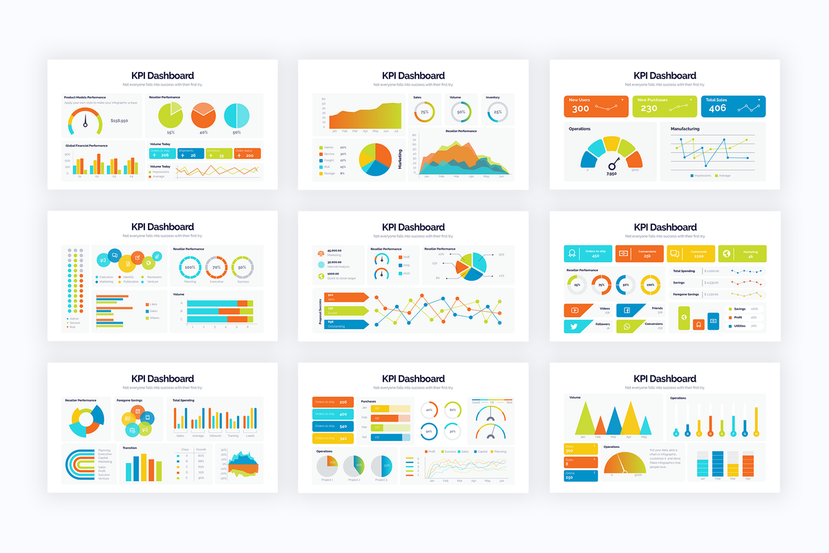 Kpi Inforgraphics KPI Powerpoint Infographics – Slidewalla