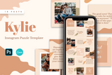 Kylie Instagram Puzzle Template for CANVA & Photoshop