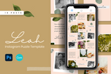 Leah Instagram Puzzle Template for CANVA & Photoshop
