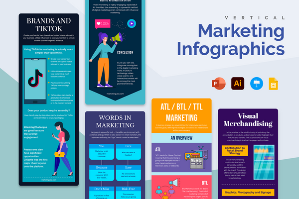 Marketing Vertical Infographics Templates