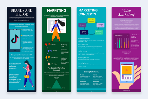 Marketing Vertical Infographics Templates